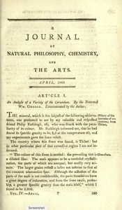 An analysis of a variety of the corundum [from Thibet]